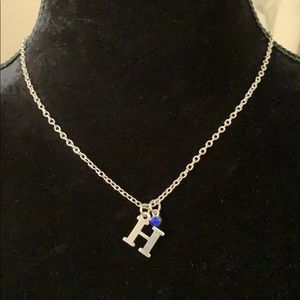 NWT Dainty Silver Letter H Initial Necklace